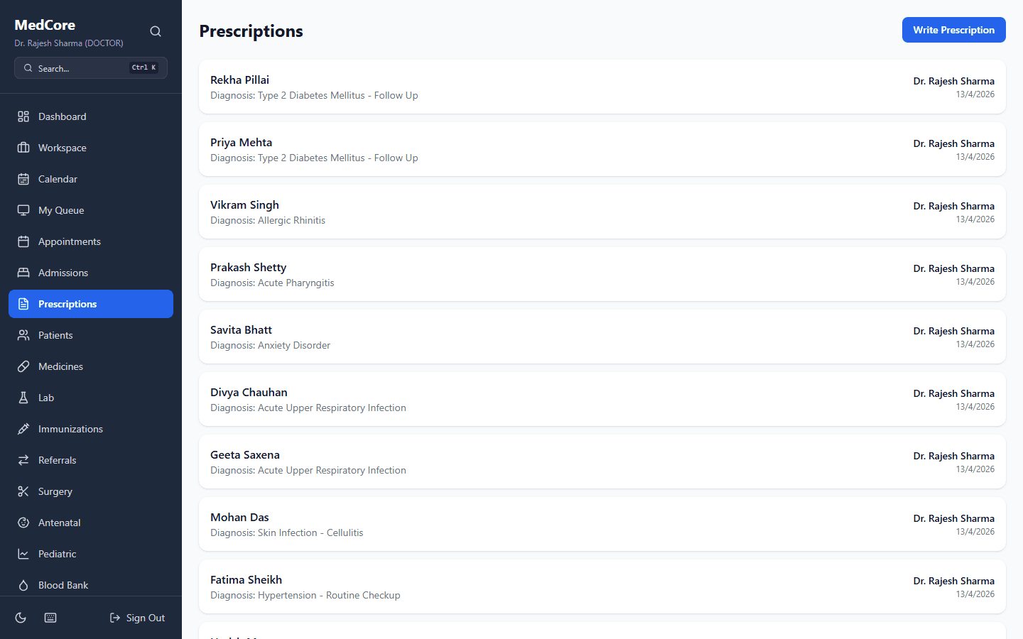 Prescriptions